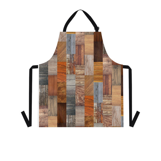 Wood Look Printed Design For Men and Women Apron with Pockets