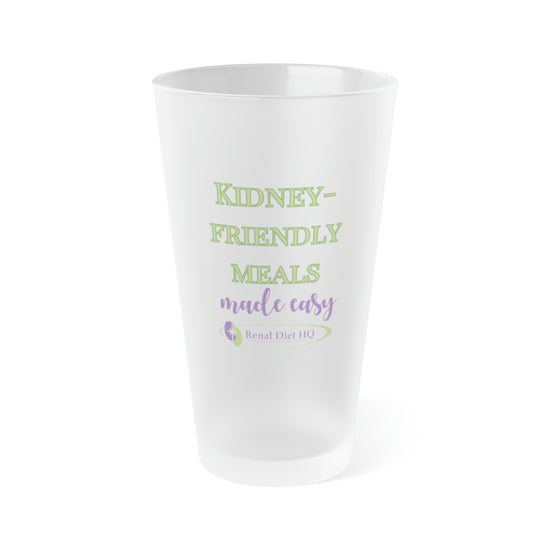 Kidney Friendly Meals Made Easy Frosted Glass, 16oz