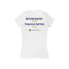 Better Kidney Health Through Better Eating Women's Jersey Short Sleeve Deep V-Neck Tee