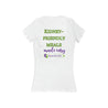 Kidney Friendly Meals Made Easy Women's Jersey Short Sleeve Deep V-Neck Tee