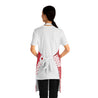Candy and Christmas Red White Holiday Stripes and Quilt Look Print Apron with Pockets