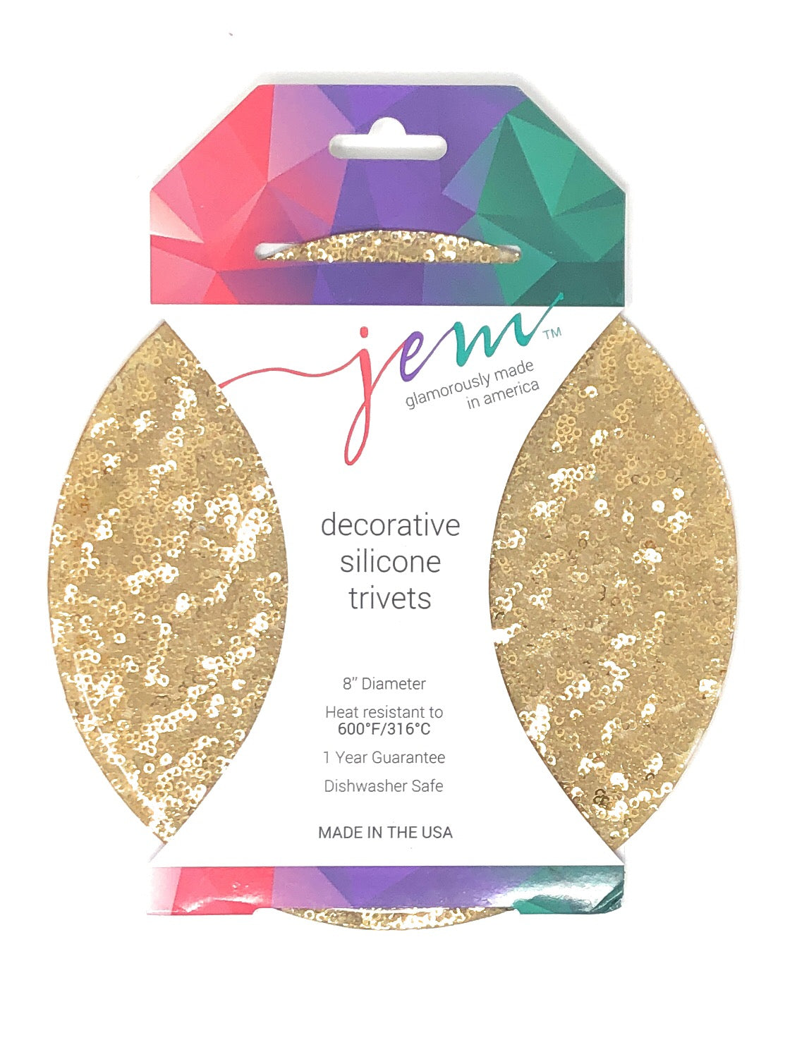 Silicone Trivets in Bold Sequin Designs - Aprons by Jem