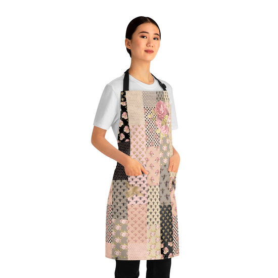 Busy Bee Print with Floral and Honeycomb Apron with Pockets