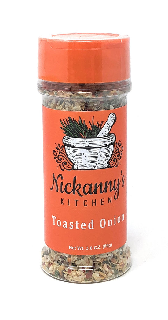 Toasted Onion - An Onion and Garlic Blend With No Sodium - 3 Ounce Jars With 5 Recipes
