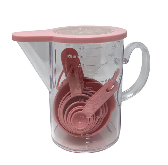 Mix N' Measure Glass Measuring Cup with Plastic Removable Lid – The  Standing Rabbit